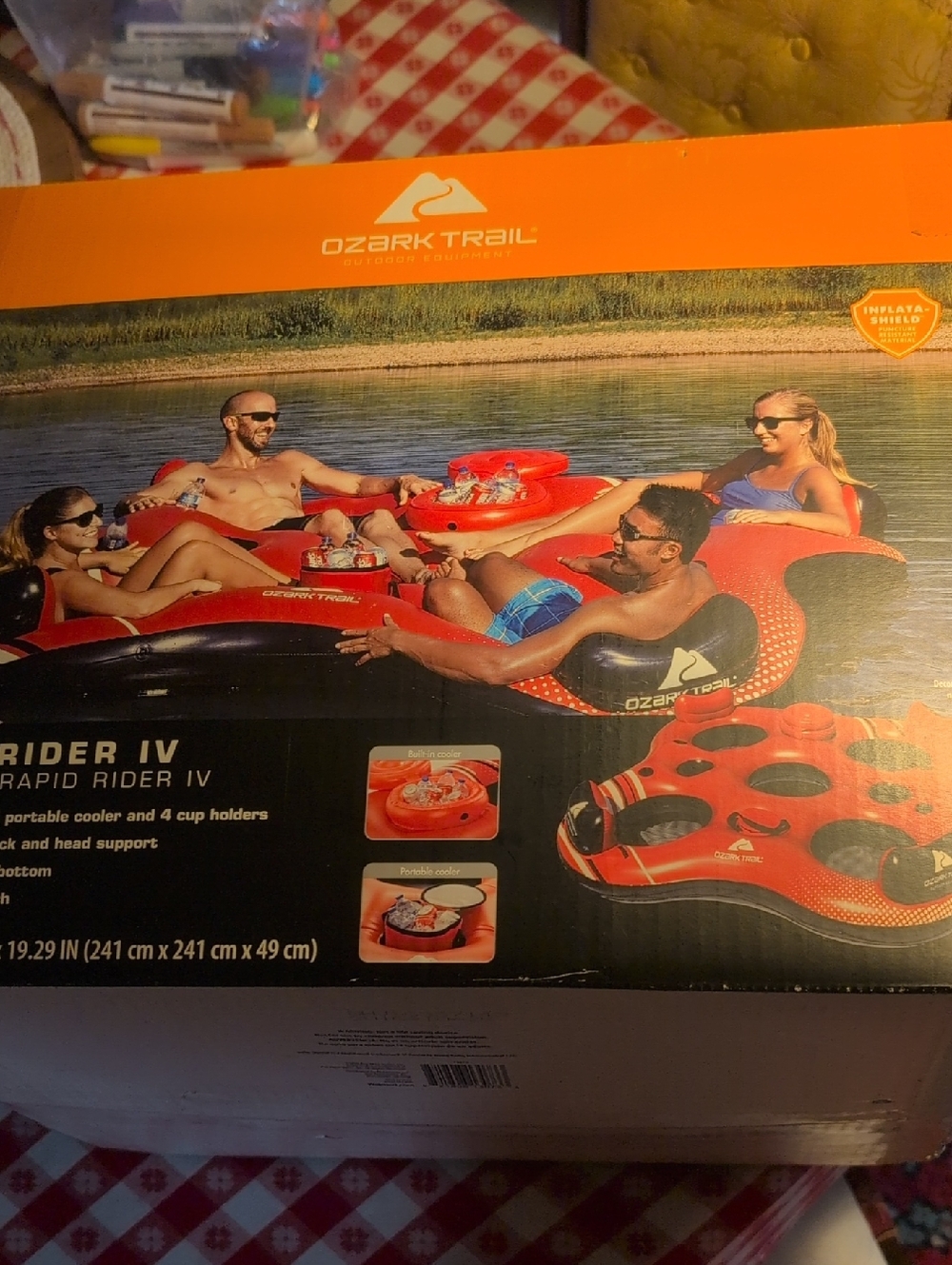 "NWTO"Huge River Rider Rapids Float For 4 People"Red"